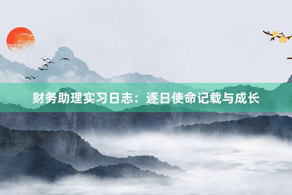财务助理实习日志：逐日使命记载与成长